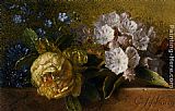 George Jacobus Johannes Van Flowers on a Ledge painting